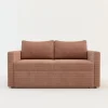 Discount Sofa rozkładana sztruksowa różowa SOFI