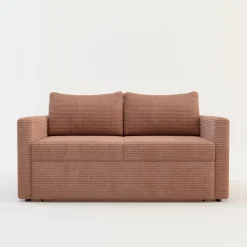 Discount Sofa rozkładana sztruksowa różowa SOFI