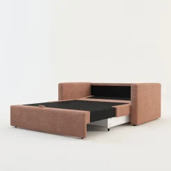 Discount Sofa rozkładana sztruksowa różowa SOFI