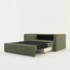 Dzieci Sofy|Sofy^Sofa rozkładana sztruksowa zielona SOFI