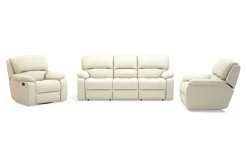 Sale Sofa skórzana i dwa fotele z funkcją relax ORLANDO