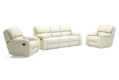 Sale Sofa skórzana i dwa fotele z funkcją relax ORLANDO