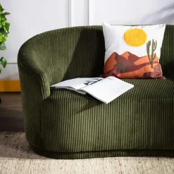 Best Sofa sztruksowa zielona SNUGLA