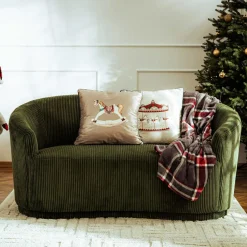Best Sofa sztruksowa zielona SNUGLA