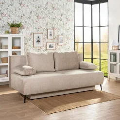 Clearance Sofa trzyosobowa beżowa DARWIN