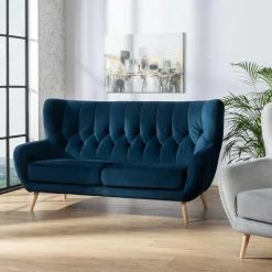 Impresti Sofy^Sofa uszak 3-osobowa ciemnoniebieska KELSO