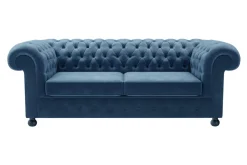 Inspire Sofy^Sofa welurowa granatowa CHESTER