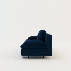 Discount Sofa welurowa granatowa VERDE