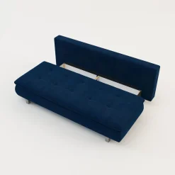 Discount Sofa welurowa granatowa VERDE