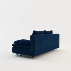 Discount Sofa welurowa granatowa VERDE