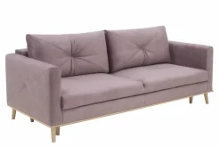 Softi Sofy^Sofa welurowa na drewnianych nóżkach LAVENDE