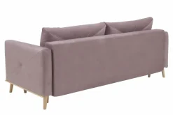 Softi Sofy^Sofa welurowa na drewnianych nóżkach LAVENDE
