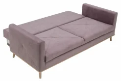 Softi Sofy^Sofa welurowa na drewnianych nóżkach LAVENDE