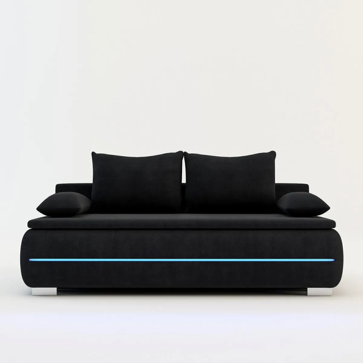 Mavik Sofy^Sofa z listwą led czarna TEKLA