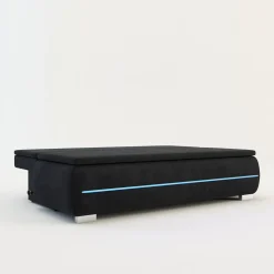 Mavik Sofy^Sofa z listwą led czarna TEKLA