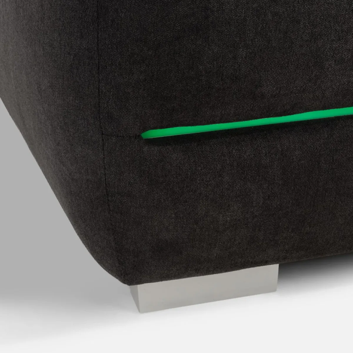 Mavik Sofy^Sofa z listwą led czarna TEKLA
