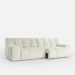 Werdomo Sofa z regulowanym siedziskiem jasnobeżowa CAMPILE