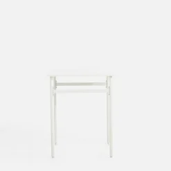 inny Stoły^Stół biały metalowy HAPPIANO 60 cm
