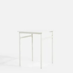 inny Stoły^Stół biały metalowy HAPPIANO 60 cm
