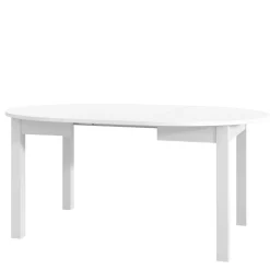 Sale Stół okrągły biały LUNI 110 - 160 cm