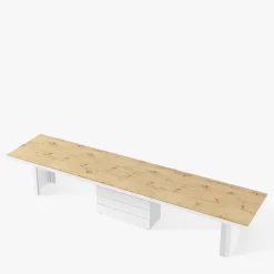 Sale inny Stół rozkładany KOLOS dąb artisan / biały połysk 160-412 cm