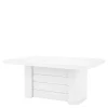 Discount Stół rozkładany KOLOS II biały / nadruk marble marmur połysk