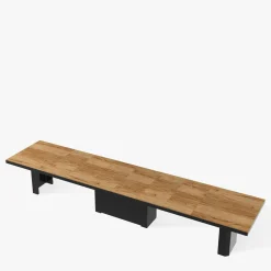 New inny Stół rozkładany KOLOS MAX dąb pradawny / czarny połysk 180-468 cm