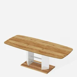 Discount inny Stół rozkładany LINOSA 3 dąb pradawny / biały połysk 160-256 cm