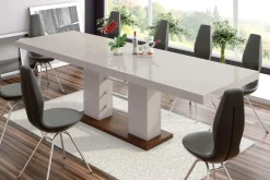 Sale Stół rozkładany LINOSA 2 połysk cappucino / wenge