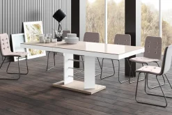 Sale Stół rozkładany LINOSA LUX biały / cappuccino połysk