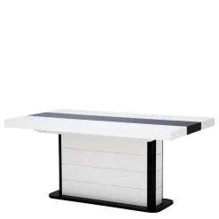 New Stół rozkładany PIANOSA połysk biały / czarny