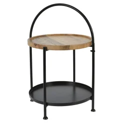 Outlet Stolik kawowy metalowy czarny 55 cm