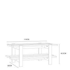 Stoliki Kawowe^Stolik kawowy z półką COFFEE TABLES dąb artisan