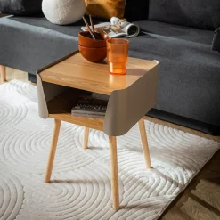 Discount inny Stolik kawowy z półką HANGARU