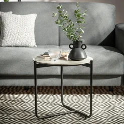 inny Stoliki Kawowe^Stolik z ceramicznym blatem SUNEMTI 50 cm