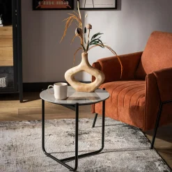 inny Stoliki Kawowe^Stolik z ceramicznym blatem SUNEMTI 50 cm