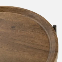 New inny Stolik z tacą brązowo-czarny 41 cm
