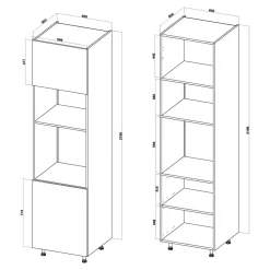 Sale inny Słupek na piekarnik i mikrofalę BASIC PLUS BP/D60SPM-220 biały mat