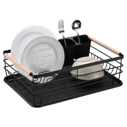 Prima Cucina Suszarki I Ociekacze^Suszarka do naczyń czarna 43,5x33x14,5 cm