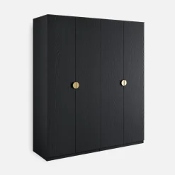 Outlet inny Szafa 4-drzwiowa czarna MOND