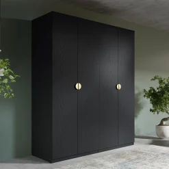 Outlet inny Szafa 4-drzwiowa czarna MOND