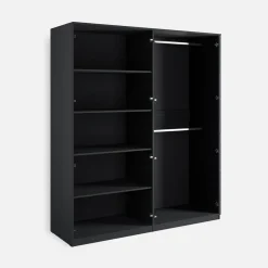Outlet inny Szafa 4-drzwiowa czarna MOND