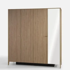 New LENART Szafa 4-drzwiowa z lustrem SNUGLY