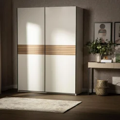 Dzieci inny Szafy|Szafy Przesuwne^Szafa przesuwna biała METROPOLITAN 150 cm