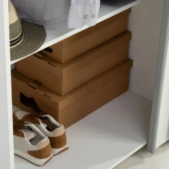 Discount inny Szafa przesuwna biała TEMPO 2D z półkami