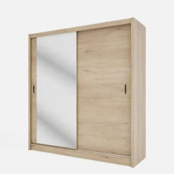Sale inny Szafa przesuwna INES z lustrem 203 cm dąb cremona