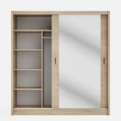 Sale inny Szafa przesuwna INES z lustrem 203 cm dąb cremona