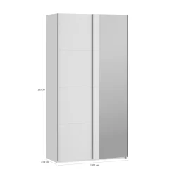 FORTE Szafy Z Lustrem|Szafy Przesuwne^Szafa przesuwna z lustrem FITIO mat 120 cm