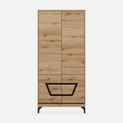 Online Furni Home Szafa z czarnym dekorem KRIS