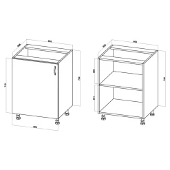 Clearance Szafka dolna BASIC PLUS BP/D60 biały mat